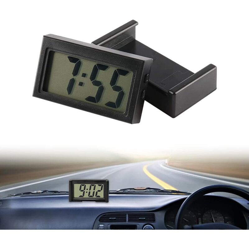 Horloge Numérique De Voiture Horloge De Voiture Mini Montre De Voiture Horloge Numérique Lcd Horloge Numérique Lcd Tableau De Bord Véhicule