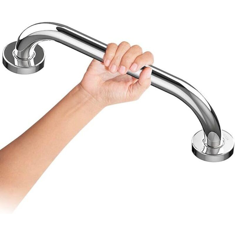 25cm-barre D'Appui Wc Barre D'Appui Inoxydable Chromé De Pour Salle De Bain, Poignée De Douche, Poignée De Bain, Barres D'Appui Pour Salle De Bain