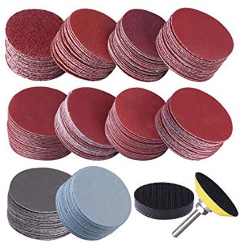Odipie – Kit De 300 Disques Abrasifs 50mm – Assortiment Grains 80 À 3000 – Oxyde D'Aluminium Pour Métal Et Bois – Compatible Dremel Et Meuleuses