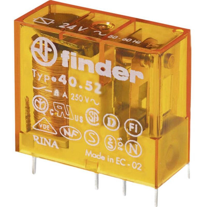 Finder 40.52.8.230.5000 Relais Pour Circuits Imprimés 230 V/ac 8 A 2 Inverseurs (rt) 1 Pc(s) S72705