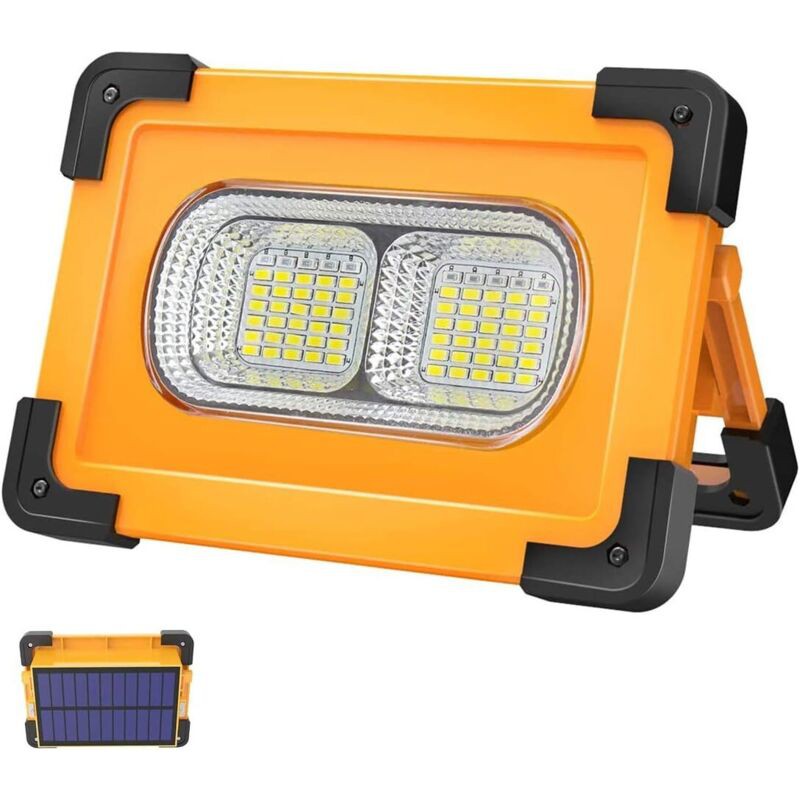 Projecteur Solaire 70w Projecteur Led Rechargeable 3 Modes Super Brillant Lampe De Travail Projecteur Led Portable Avec Solaire Lampe Chantier Pour