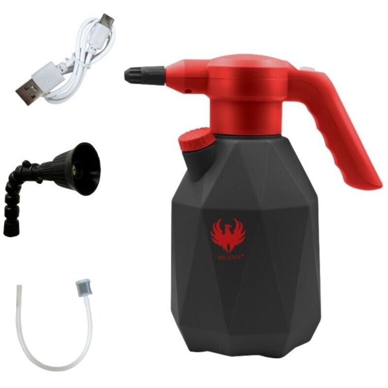 Phoenix – Pulvérisateur Électrique 2l À Batterie Rechargeable – Autonomie Jusqu'à 3h – Matériaux Abs/hdpe – 2 Buses Interchangeables Pour
