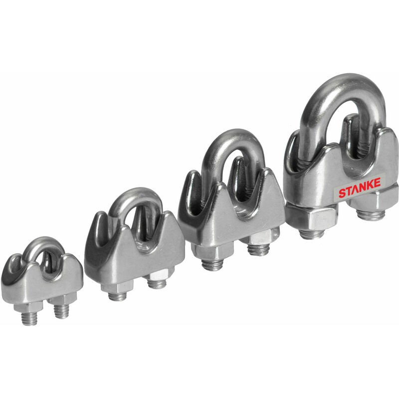 Seilwerk Stanke 5x Serre-câble È Étrier En Acier Inoxydable Taille 3 Connecteur De Câble Inox Pour Câble D’acier 3 Mm