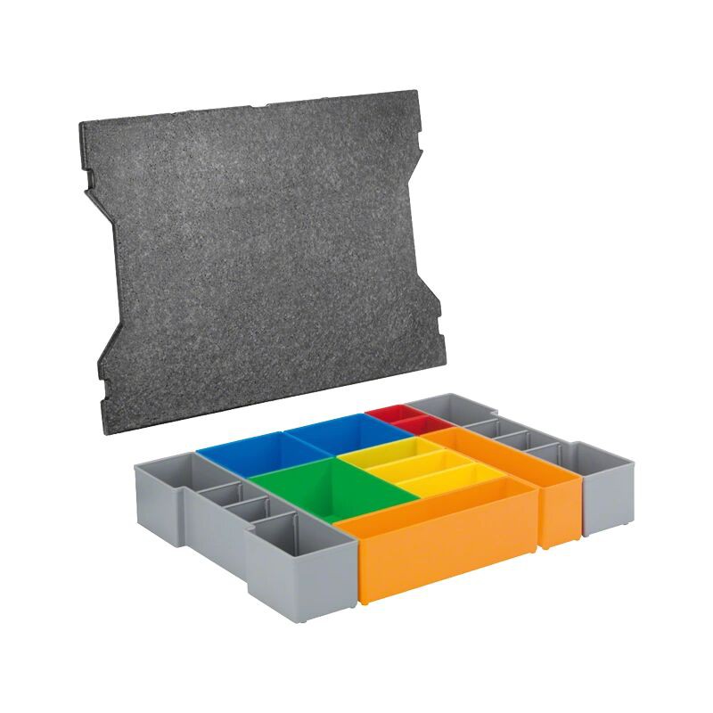 Bosch Professional – Set De 12 Casiers Inset-box Pour L-boxx 102 – Rangement Flexible Pour Petites Pièces – Dimensions 9x332x433mm – Compatible Avec