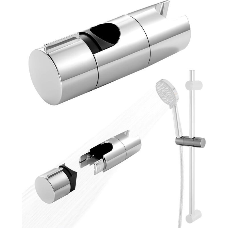 Support De Pommeau De Douche, Support De Pommeau De Douche À Barre Coulissante Réglable De 19 À 25 Mm, Support De Douche Sans Perçage, Support De
