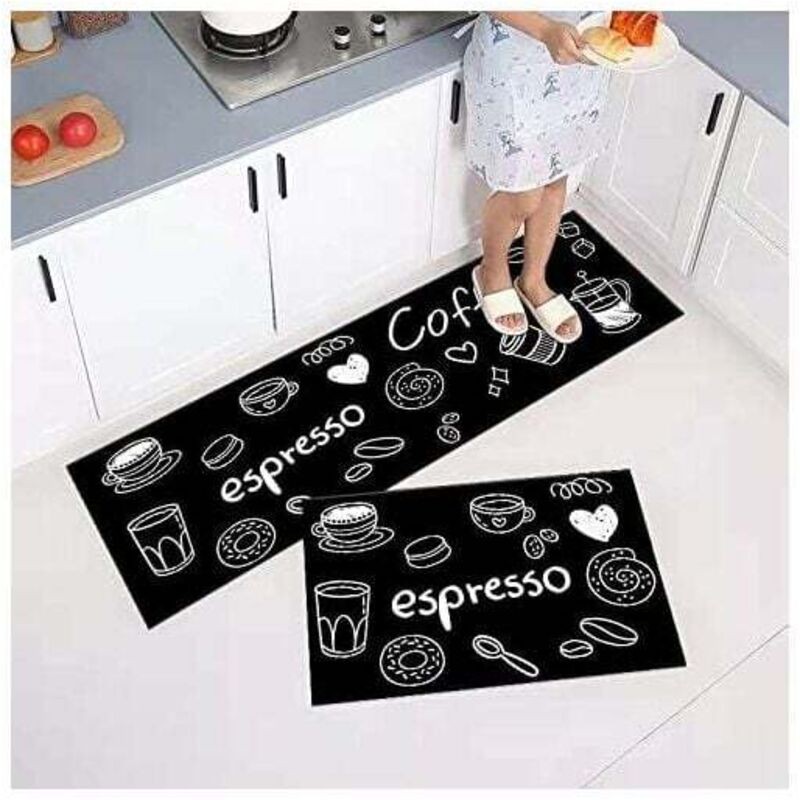 Tigrezy – Lot De 2 Tapis De Cuisine Antidérapants 40 X 60 Cm Et 40 X 120 Cm – Absorbent L'Eau Et L'Huile – Résistants Aux Éclaboussures