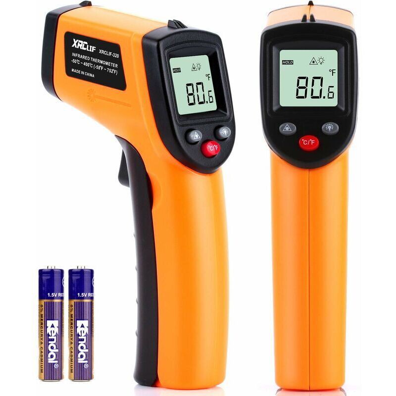 1 Thermomètre Infrarouge Numérique, Pistolet De Température Laser Sans Contact Avec Écran Lcd, Pistolet De Température Alimentaire (pas Pour Le Corps