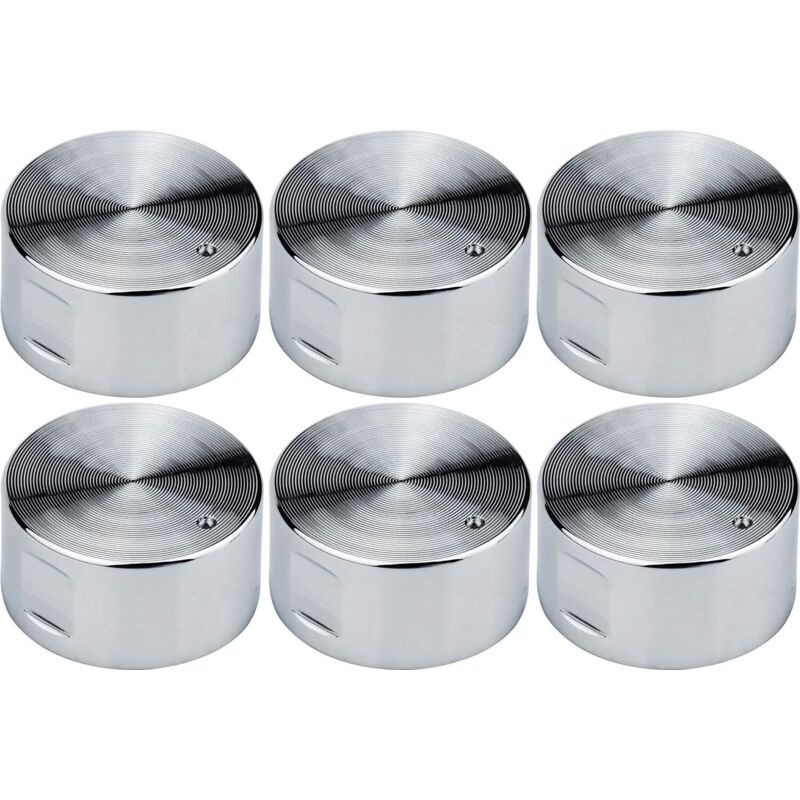 Aougo – Lot De 6 Boutons De Cuisinière À Gaz 6mm – Alliage De Zinc – Installation Facile – Design Ergonomique Et Moderne