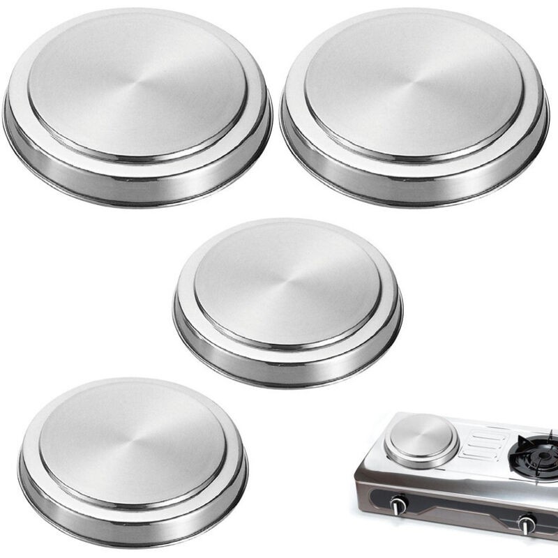 Ouylaf – Protection Plaque De Cuisson En Acier Inoxydable – Lot De 4 Couvercles Ø16 Et 20 Cm – Finition Miroir – Évite La Rouille