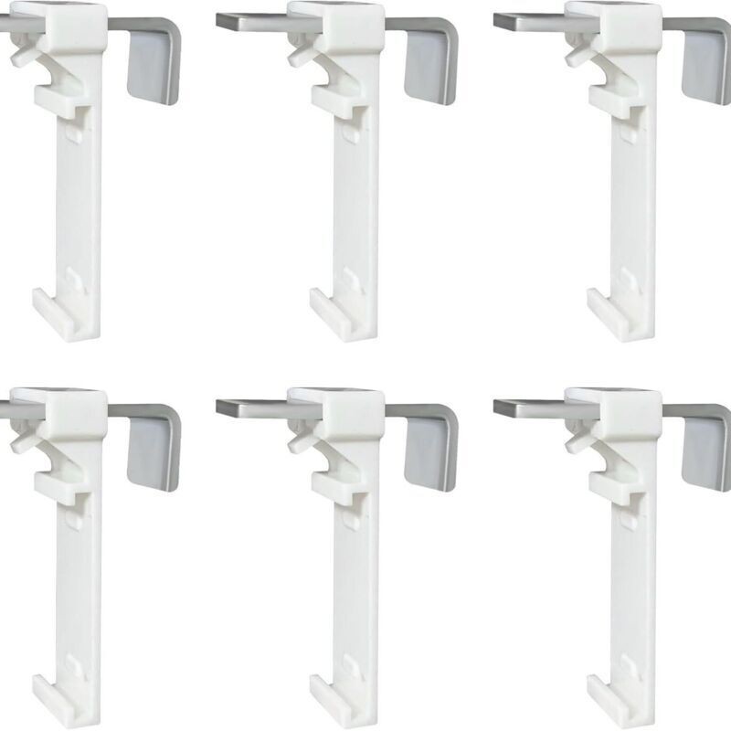 Lot De 6 Supports De Serrage Pour Store Enrouleur Double, Store Double Sans Perçage, À Clipser Et À Coller, Comme Accessoire De Rechange Pour La