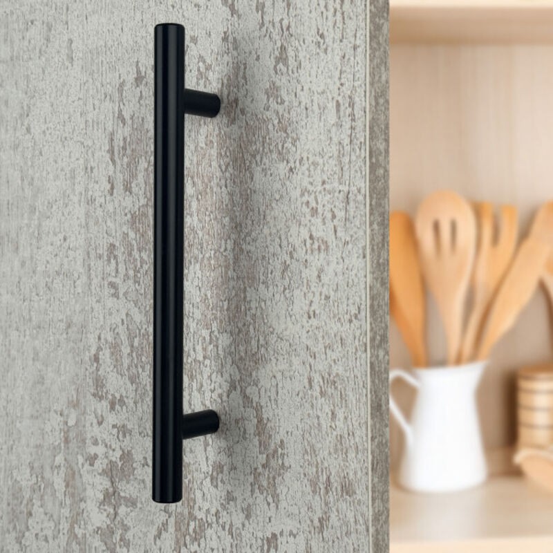 Poignée De Porte Et Tiroir De Meuble Design En Zamak Chromé Brillant Entraxe 64 Mm, Fil Métal