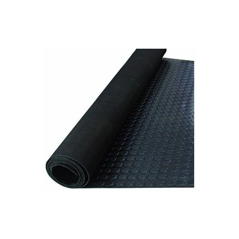 Madeinnature – Tapis Podotactile En Caoutchouc 040 X 060 Cm – Antidérapant Pour Garages, Remorques Et Caravanes – Épaisseur 3 Mm – Motif Pastille
