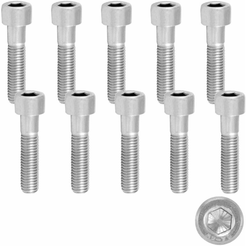 10x Vis Métaux Chc (btr) Acier Inoxydable A2 Norme Din 912 Rvs Empreinte 6 Pans Creux Hexagonale, M6x50