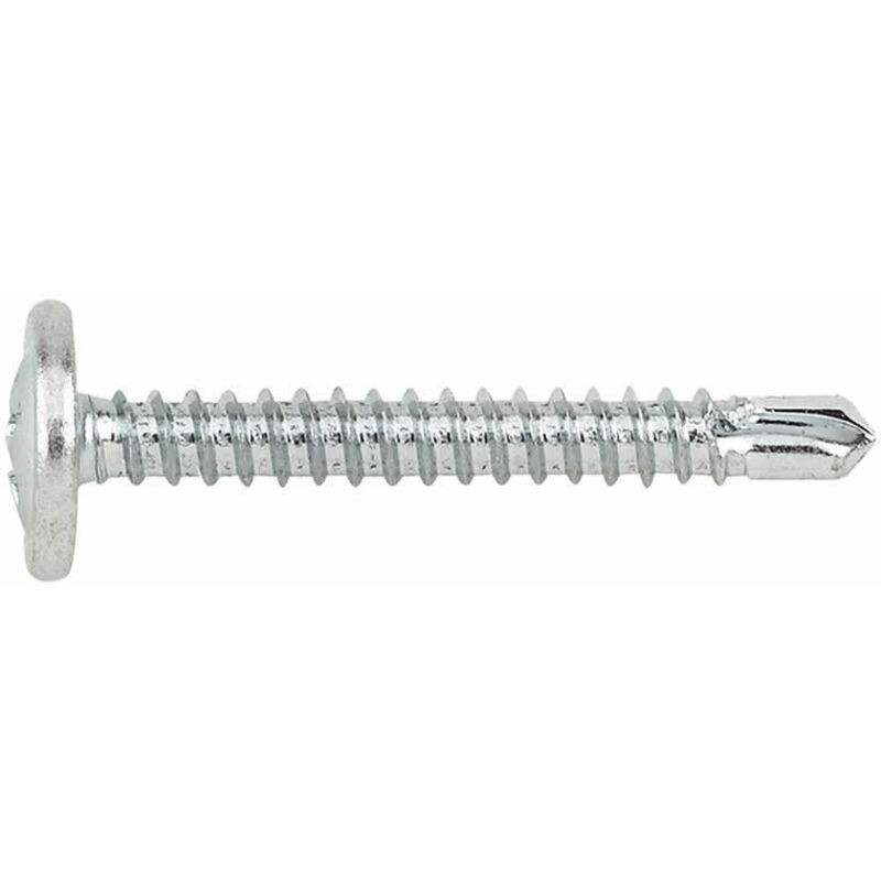 Index – Boîte De 500 Vis Autoperceuses 4,2 X 32 Mm – Tête Bombée Basse Avec Rondelle Estampée – Empreinte Ph – Finition Zinguée