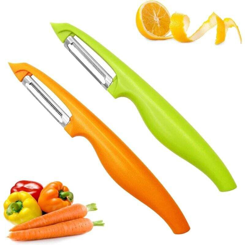 Éplucheur Économe Légumes Professionnel, Éplucheur De Pommes De Terre, Épluche Pomme Avec Lame Dentelé En Acier Inoxydable Et Poignée Ergonomique