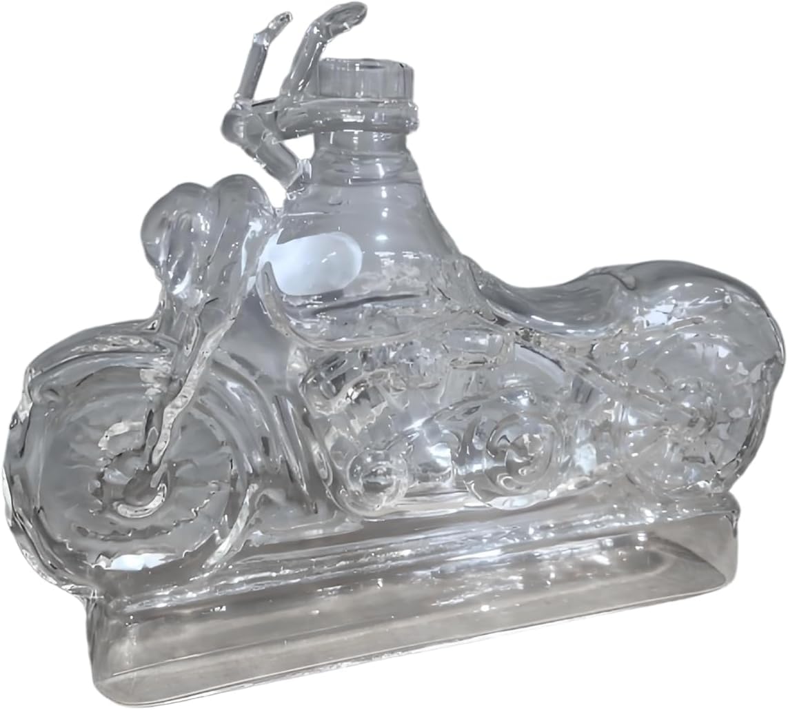 Carafe À Whisky Jeiibrzui En Verre Transparent, Inspirée Des Motos - Design Unique - 1 Pièce - Distributeur De Boissons Original Pour Whisky, Vin Et