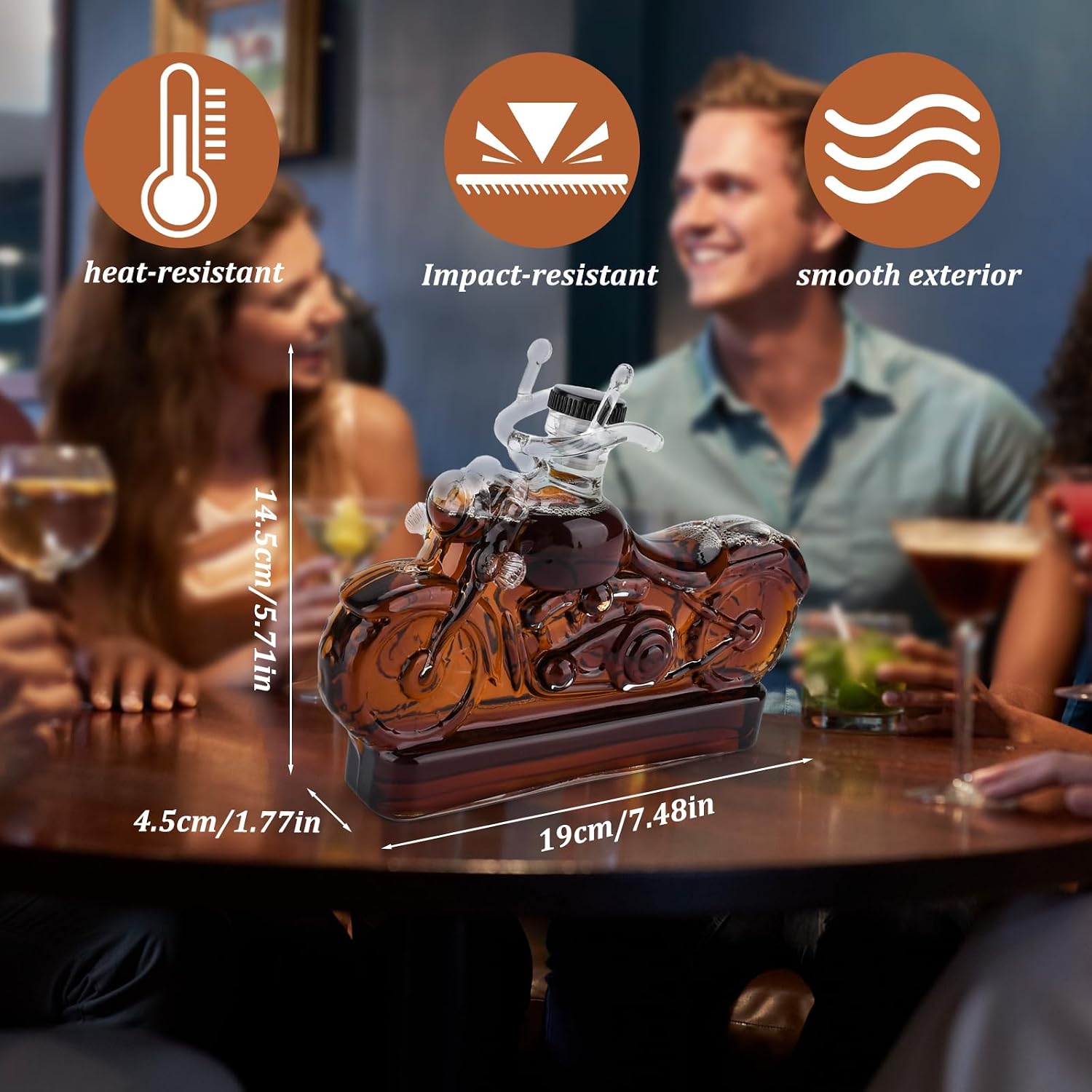 Carafe À Whisky En Verre Jeiibrzui 250 Ml - Distributeur De Spiritueux Transparent Avec Bec Verseur Anti-fuite - Verre Robuste Pour La Dégustation De