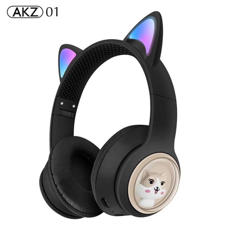 Kabellose Kopfhörer Für Kinder, Bluetooth-kopfhörer Mit Katzenmotiv Und Led-lichtern Für Jungen, Mädchen Und Kleinkinder Ab 3 Jahren