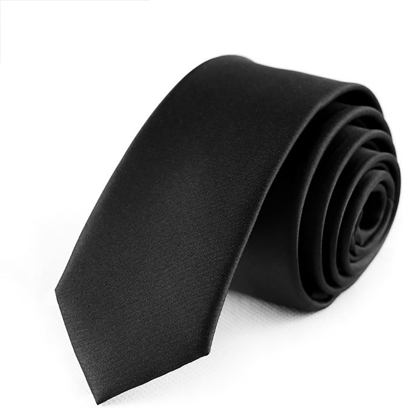 Einfarbige Herrenkrawatte – 1 Stück – Seiden-polyester – Glatte Und Elegante Oberfläche – Für Hochzeiten Und Büro – Breite 5 Cm