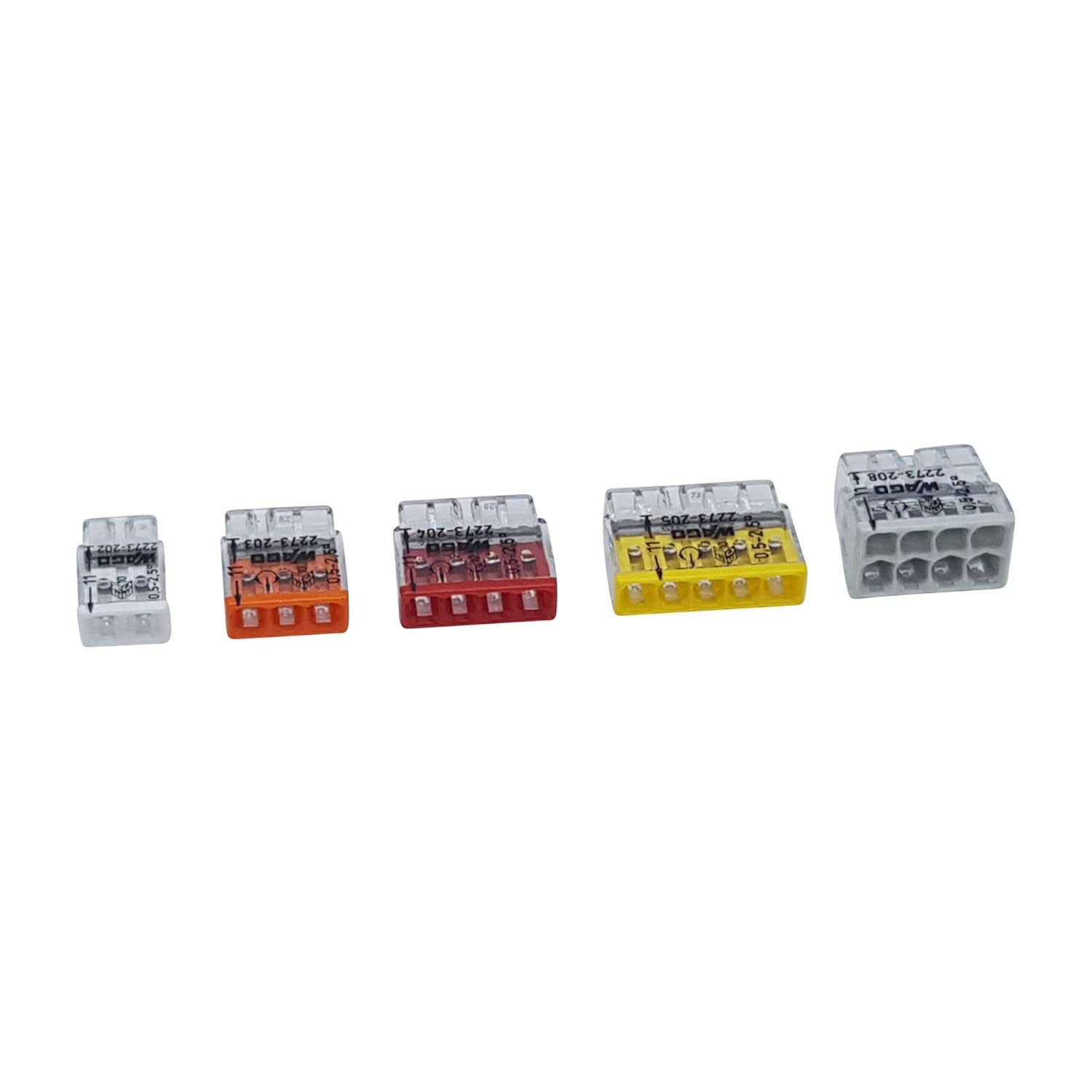 Anschlussklemmen – 100er-packung – Transparenter Kunststoff – Kompakte Serie 2273 – Für Elektrische Hausinstallationen – 0,5 Bis 2,5 Mm²