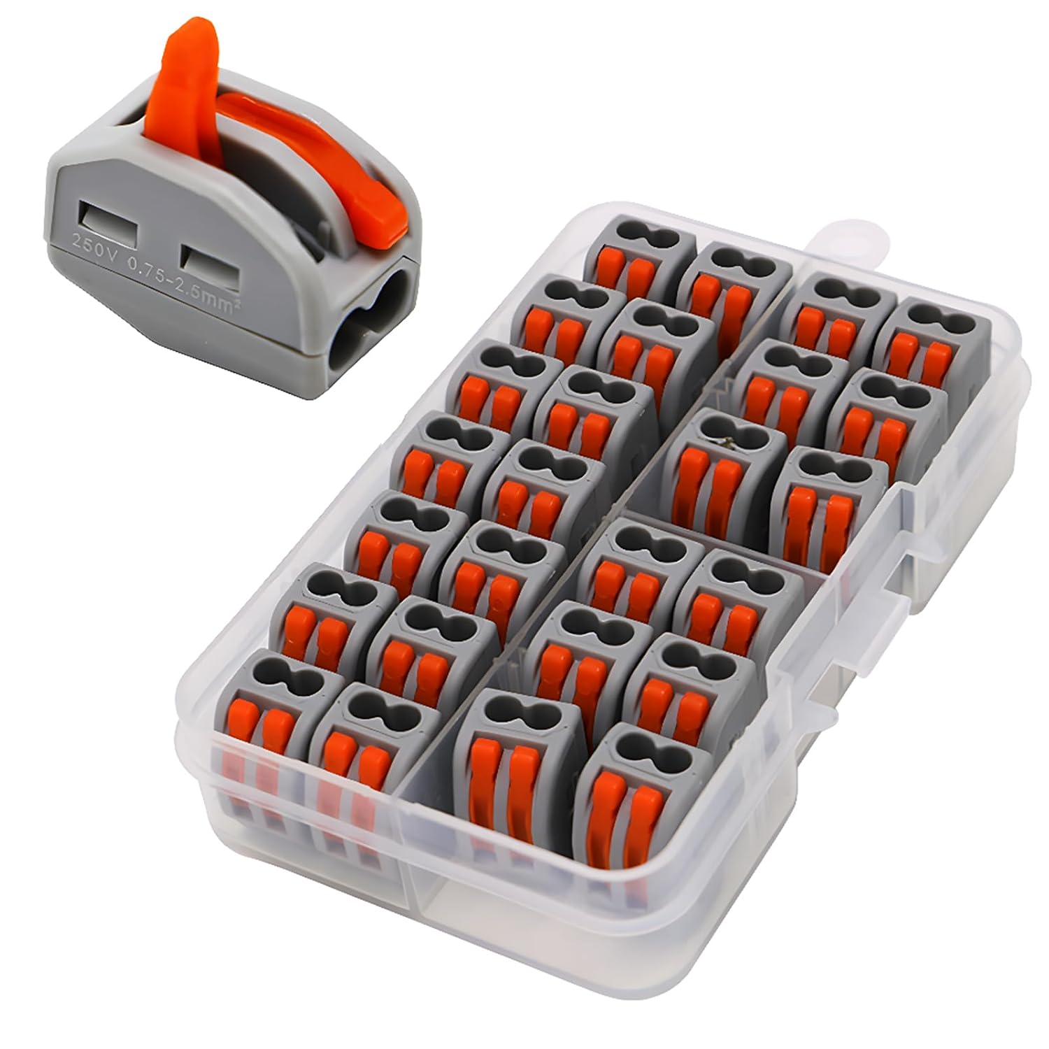 Hebelverbinder – 26er-pack – Flammhemmendes Nylon – Schnelle, Werkzeuglose Verbindung – Beleuchtung Und Hausautomation – Für Drähte Von 0,08–4 Mm²