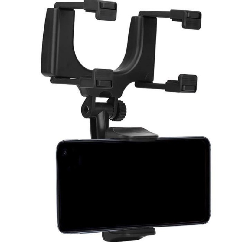 Handyhalterung – Universal – Rückspiegel – Robuster Kunststoff – 360° Drehbar – 10 Cm Verstellbar