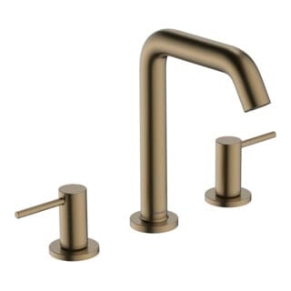 hansgrohe 3-Loch-Waschtischarmatur Tecturis S m Push-Open-Ablaufg., brushed bronze