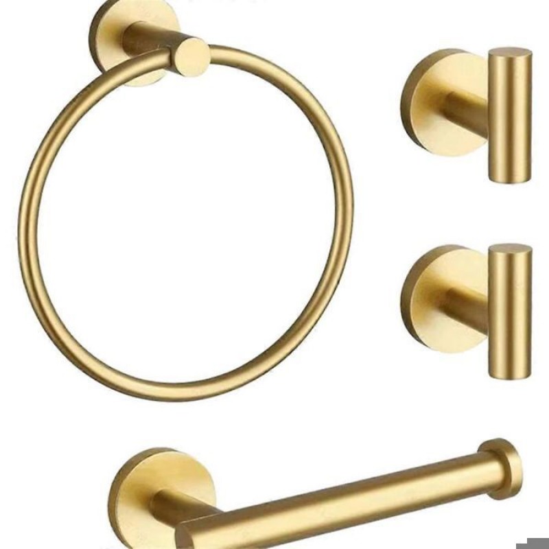 Badezimmer-accessoire-set – ® – 4-teilig – Toilettenpapierhalter – Handtuchring