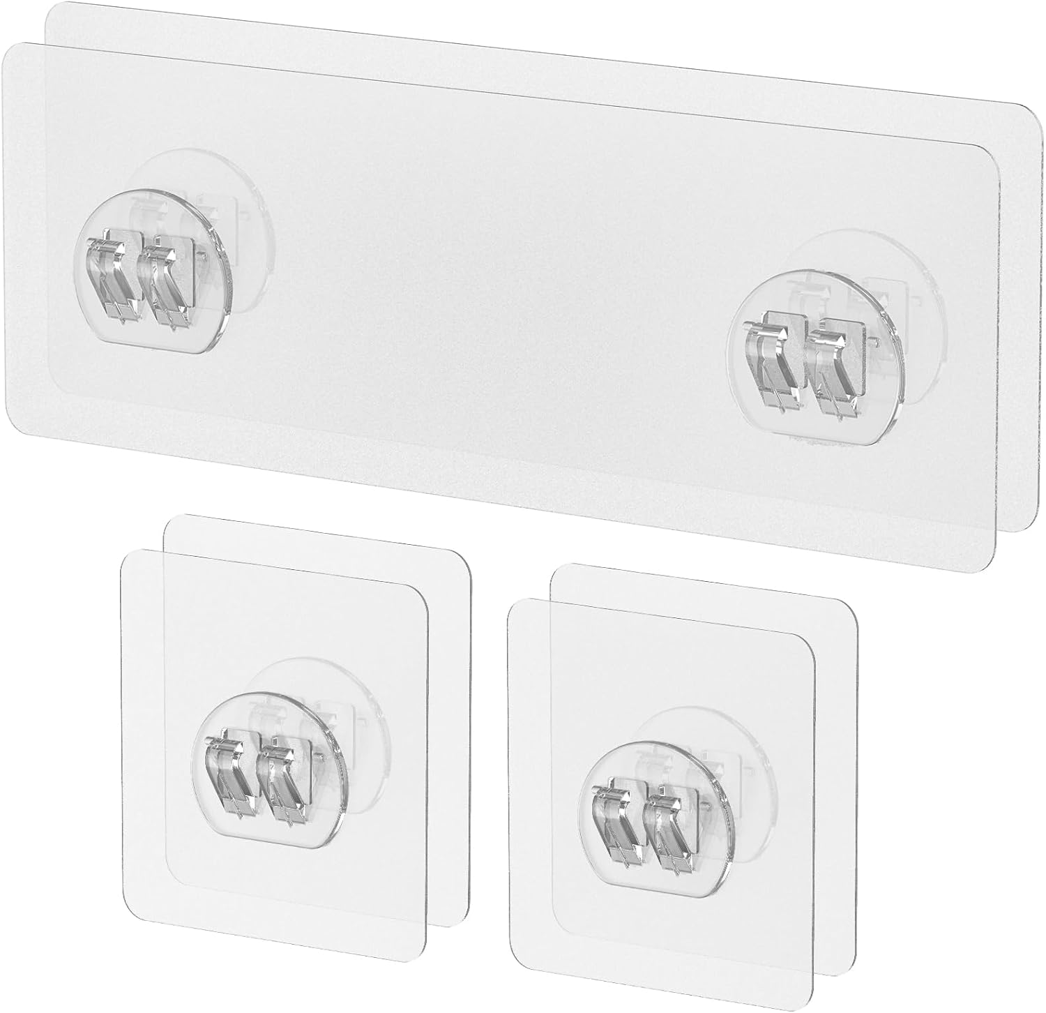 6 Ersatz-klebehaken – Verstärktes Pvc – Bohrfreie Montage – 10 Kg – Für Bad Und Küche – Transparent