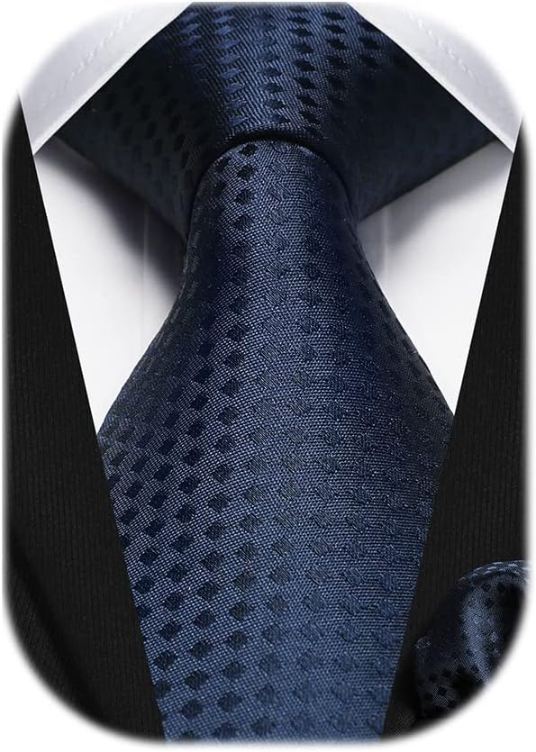 Krawatten- Und Einstecktuch-set – 2-teilig – Elegantes Karomuster – Formelles Accessoire Für Hochzeit Und Büro – Breite 8,5 Cm