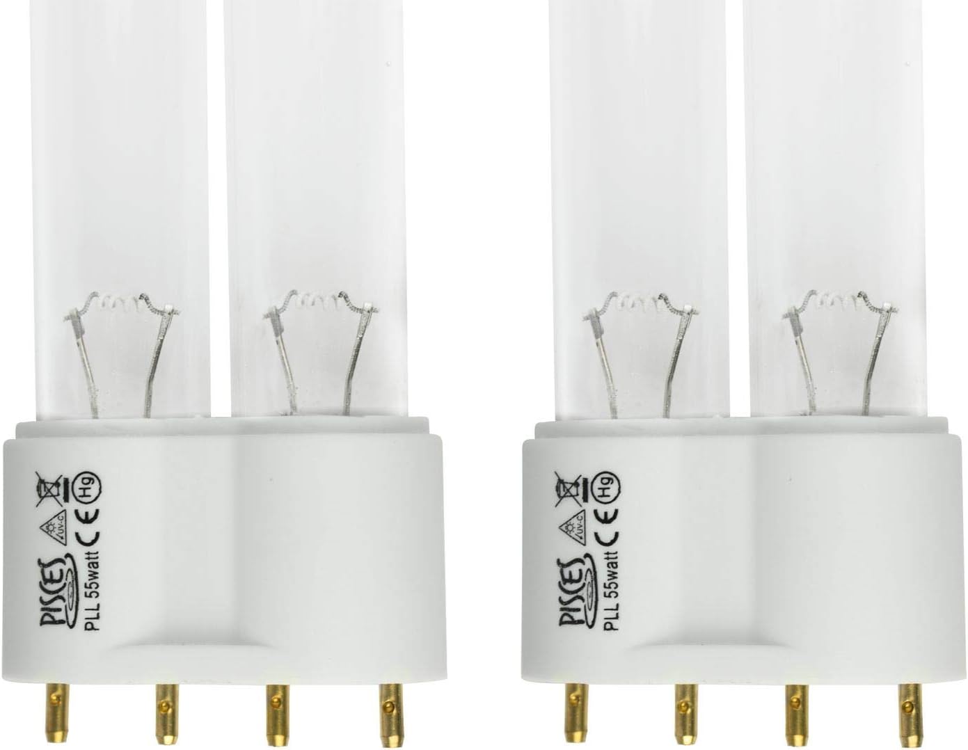 2er-pack 55-w-uvc-lampen – Quarzglas – Teichfilter – Wasserreinigung – Teich Und Garten – 528 Mm