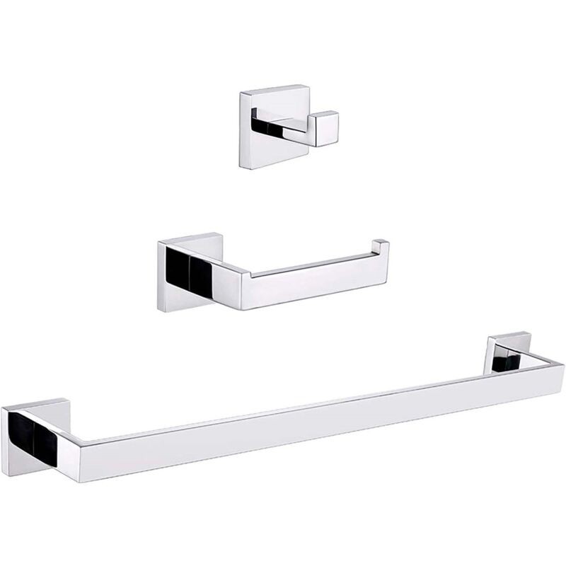 Pack Accessoires Salle De Bain Luanda Chromé - Pack Accessoires Salle De Bain Luanda Chromé