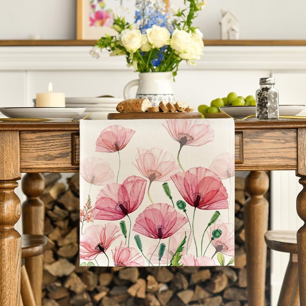 Chemin De Table Fleuri Jeiibrzui Gänseblümchen Eucalyptus Lavande - 40 X 140 Cm - 1 Pièce - Décoration Printanière Pour La Cuisine Et Les Fêtes