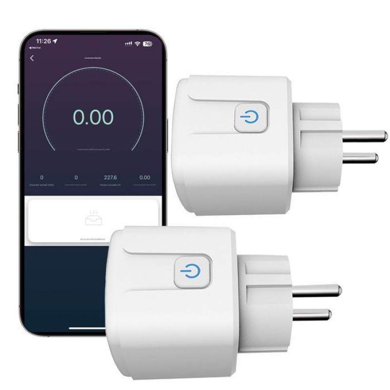 Intelligente Wlan-steckdose – Energiemonitoring – Timer – Sprachsteuerung – Kompatibel Mit Apple Und Android – 16 A, 3680 W