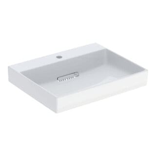 Geberit Waschtisch One 60cm, m HL mi, o. ÜL, we. K-Tect/Bl we.