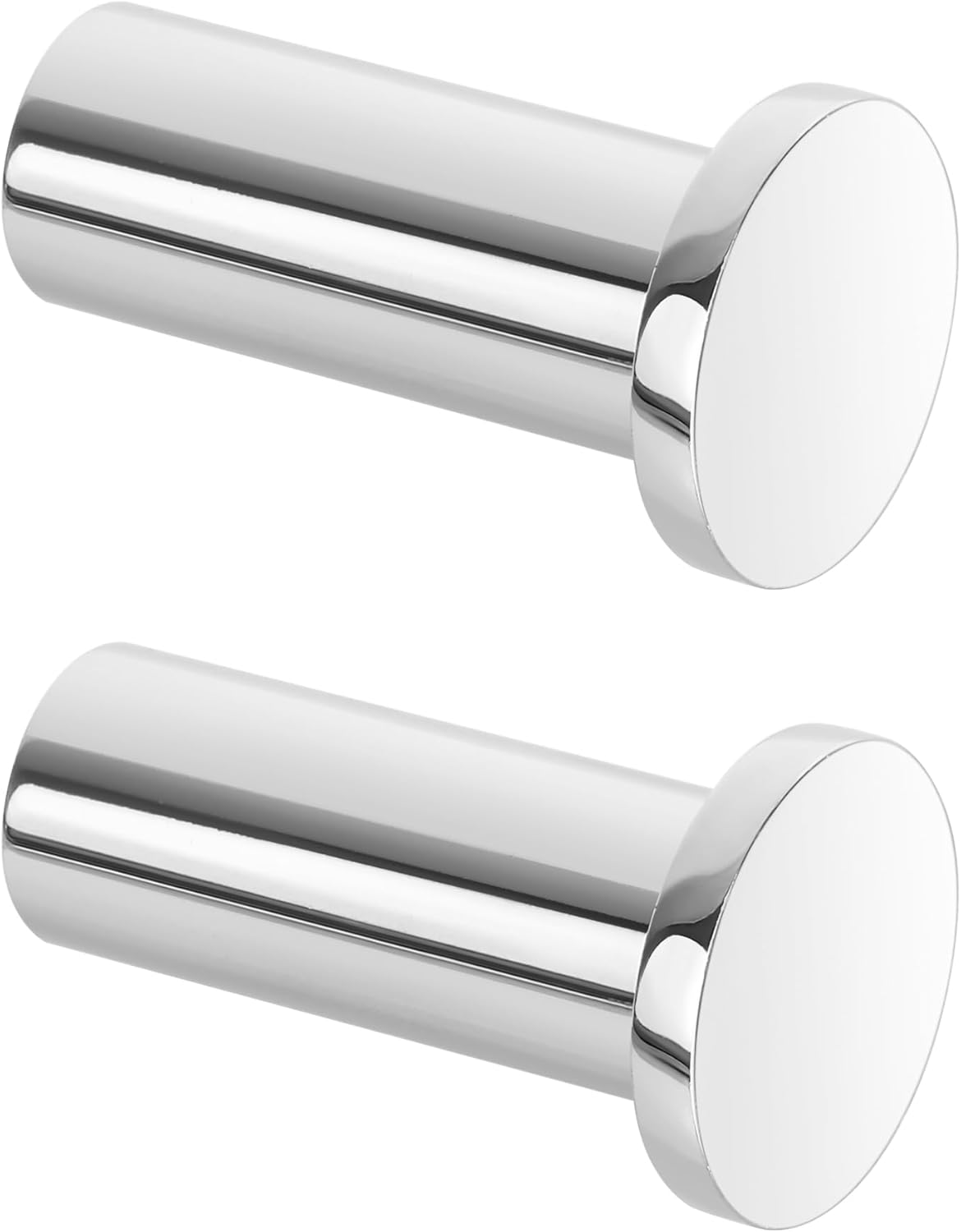 Runde Wandhaken – 2er-set – Edelstahl – Tragkraft Bis 15 Kg – Für Bad Und Eingangsbereich – Poliertes Chrom, 45 Mm