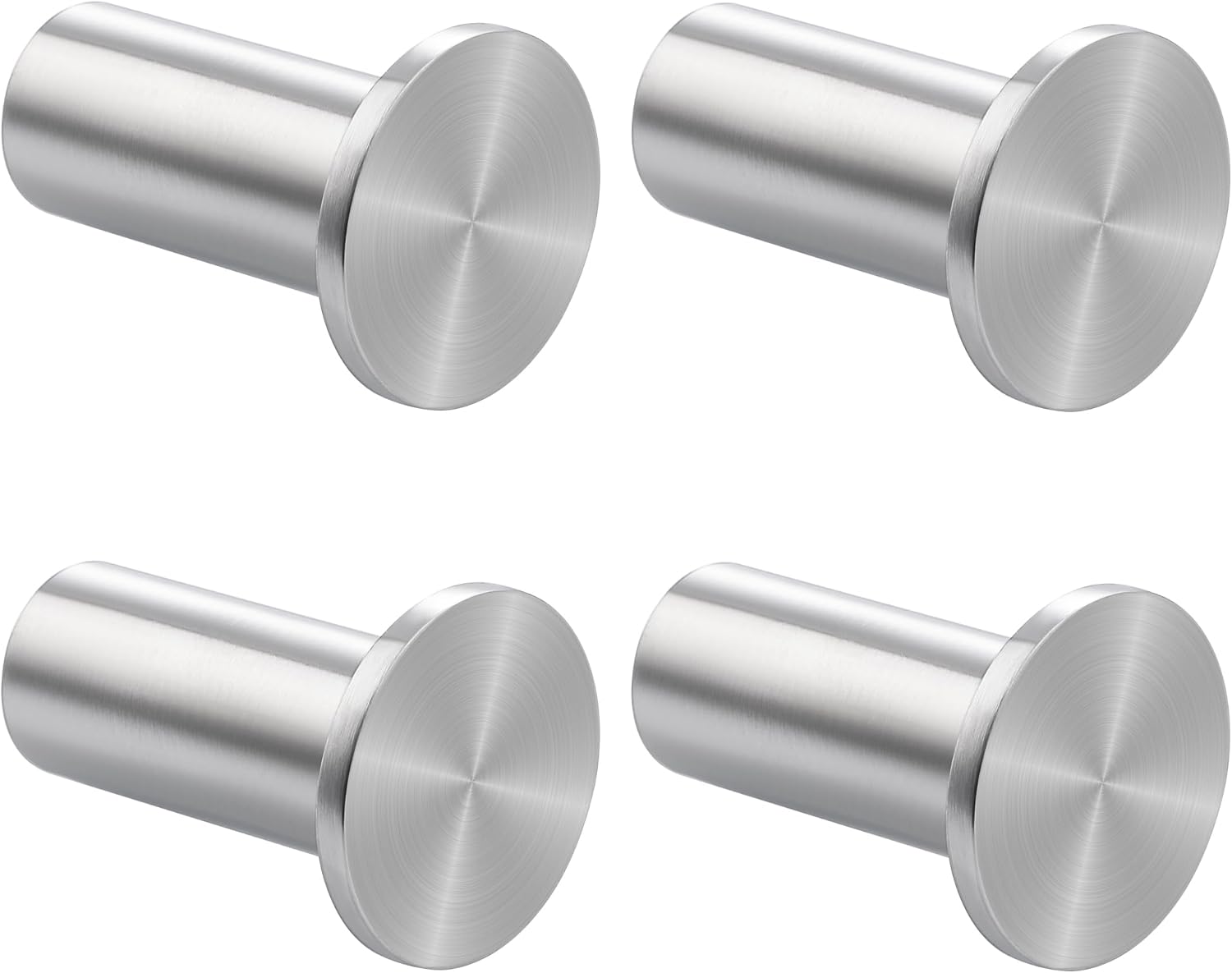 Wandhaken – 4 Stück – Gebürsteter Edelstahl – Robuste Schraubbefestigung – Bad Und Küche – 45 Mm