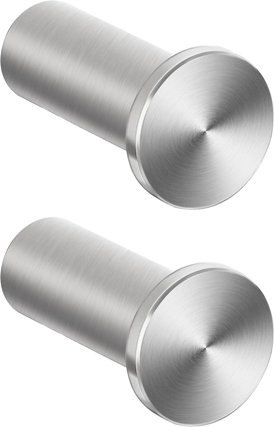 Runde Wandhaken – 2 Stück – Gebürsteter Edelstahl – Tragkraft Bis 15 Kg – Für Bad Und Eingangsbereich – 45 Mm