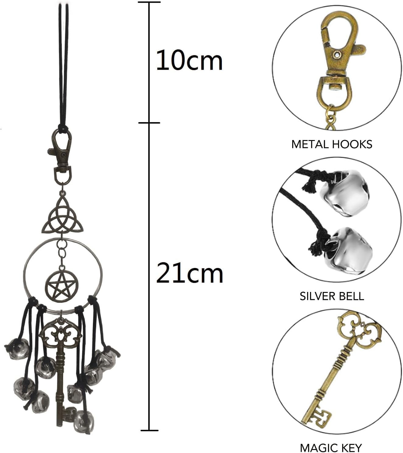Carillon Éolien En Bronze Jeiibrzui (2 Pièces) - Pendentif Spirituel Pour La Purification Des Énergies Négatives - Décoration Intérieure Et Extérieure