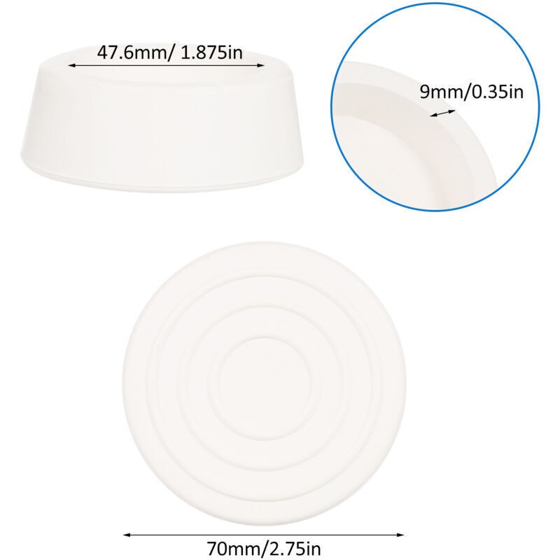 Lot De 2 Embouts De Protection En Caoutchouc Pour Échelle De Piscine Extérieure Enterrée, Compatibles Avec Les Tubes D'Échelle De Piscine Standard De
