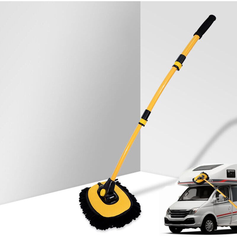 15° Gebogene Autowaschbürste Mit Teleskopstiel, Reinigungsbürste, Detailpflege-set Für Wohnmobile Und Lkws, Zubehör Für Außen- Und Innenreinigung,