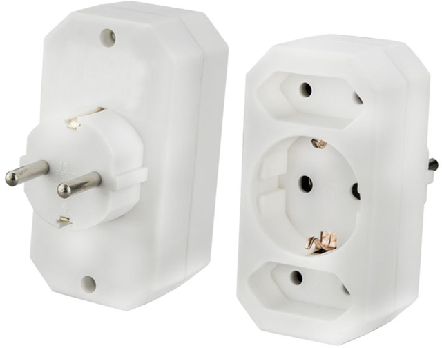 E+P Elektrik Dreifach-Kombistecker ws EA9