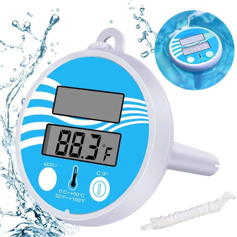 Thermomètre De Piscine À Énergie Solaire Thermomètre Numérique Flottant Pour La Mesure De La Température De L'Eau De La Piscine Du Spa