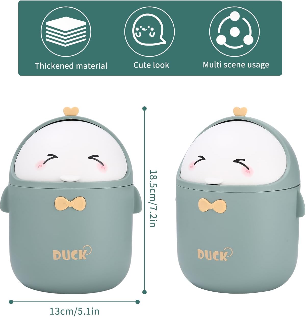 Mini Poubelle Jeiibrzui Avec Couvercle À Pression - 2,3 Litres - Poubelle De Table Compacte Pour Salle De Bain, Chambre, Bureau - Blanc Crème -