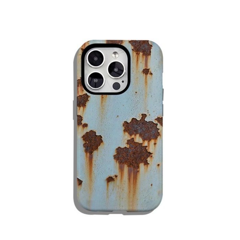 Individuell Gestaltete Zweifarbige Iphone 13 Pro Max Hülle In „rostoptik“, Glänzende Oberfläche