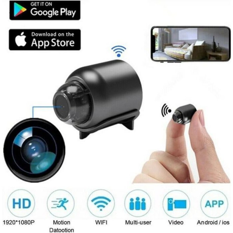 Mini-spionagekamera, 1080p Hd, Mikro-heimüberwachungskamera, Kabellos, Nachtsicht