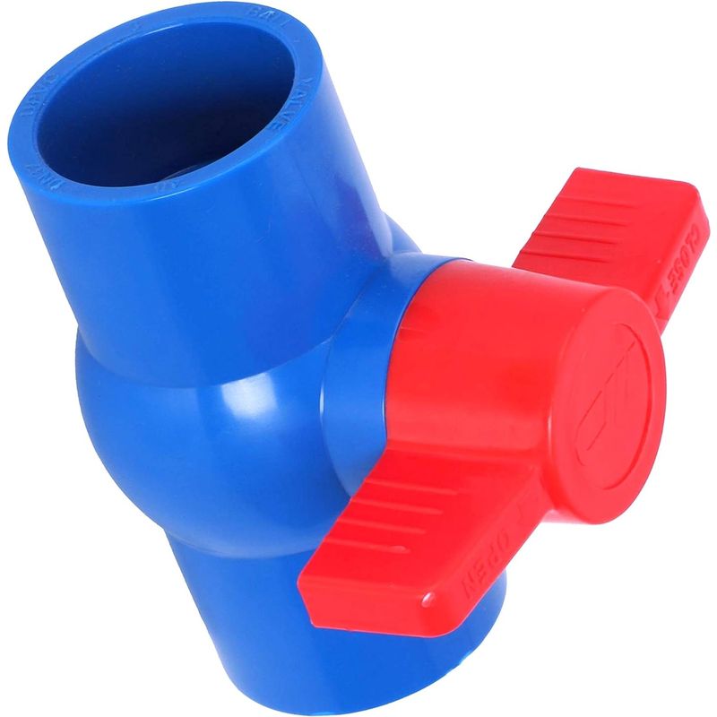 Kugelhähne Mit Rotem Griff – Pvc-u – 40 Mm X 40 Mm