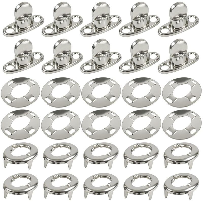 Kits De Fermeture À Bouton Rotatif De Qualité Marine Avec Œillet, Bases, Outils De Vis Pour Auvent De Bateau, Accessoires De Bâche En Toile, 10