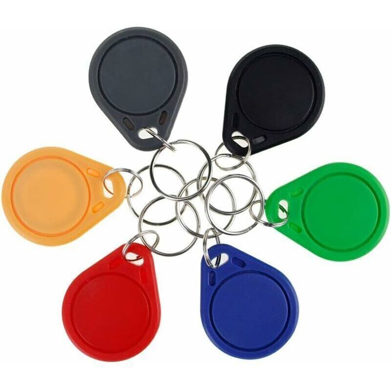 – Lot De 10 Badges Rfid 13.56 Mhz Programmables – Étanches Et Robustes – Application Mct Android Pour Duplication – 1k Capacité - 56mhz