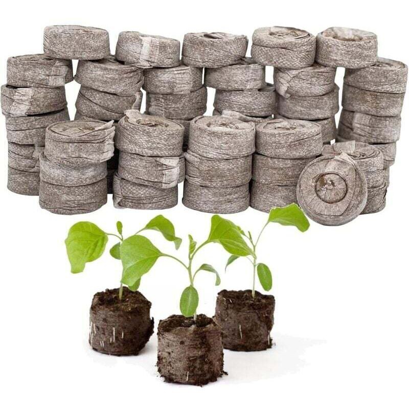 50 Pcs Pastilles De Culture, Tourbe Compressée, Avec Nutriments Bloc De Nutrition Pour Semis, Pour La Culture De Plantes De Jardinage